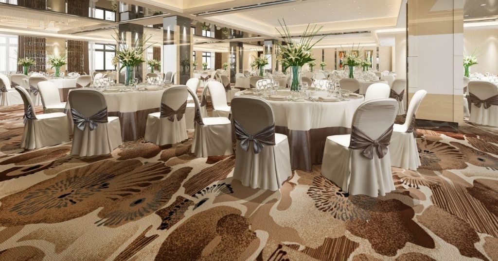 An event space that used commercial carpet cleaning services, available in Grosse Pointe, Michigan