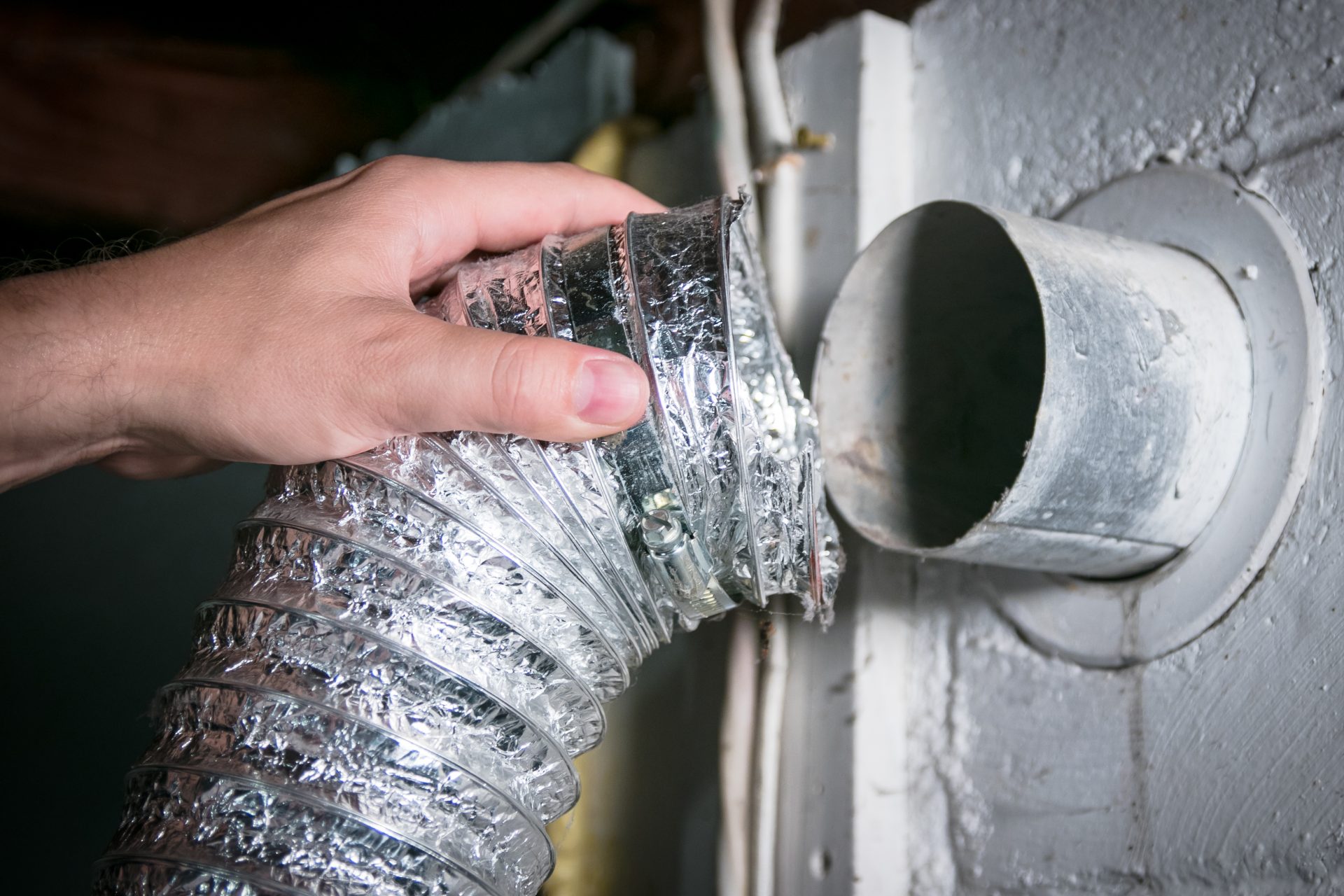 A dryer vent that should be cleaned by professional dryer vent cleaners and not a handyman.