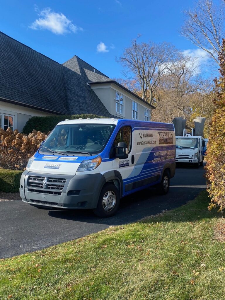 Fire damage restoration truck